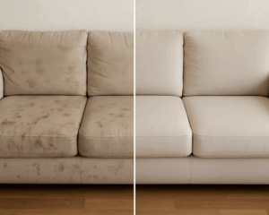 Clean Sofa in cozy living room